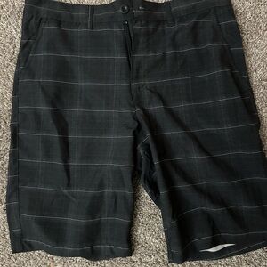 Black Plaid Shorts
